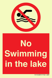 No Swimming in the lake